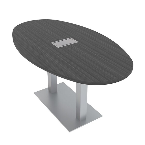 Skutchi Designs 33.5 in W, 69.5 in L, 29 in H, Engineered Wood Top, Grey HAR-BOVL-34X70-DOU-ELEC-ASIANNIGHT - main